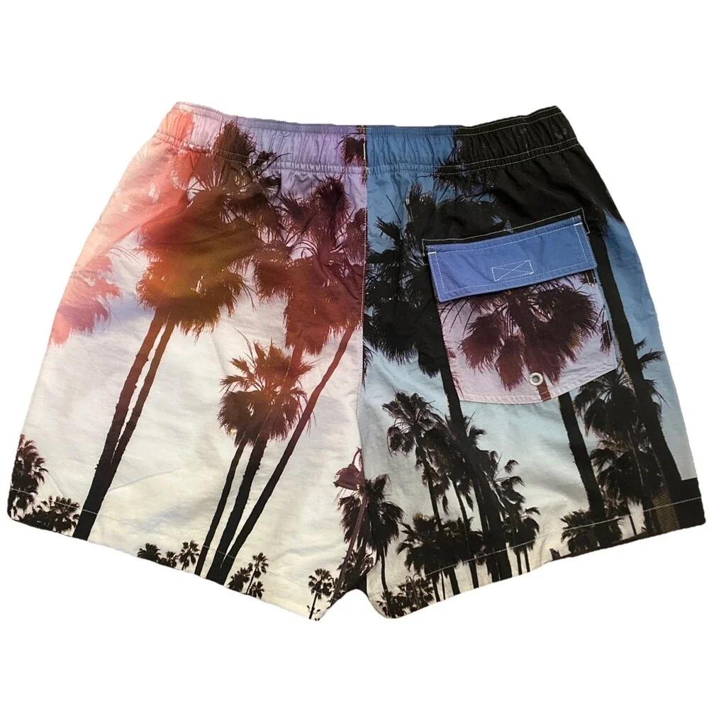 NWT Champion Swim Shorts Palm Tree Print Men's Medium 5